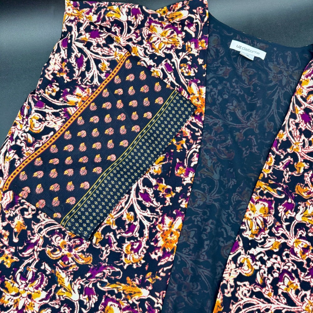 Liz Claiborne Women's Kimono Style Boho Top Size L/XL